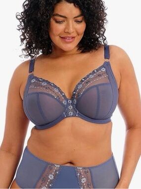 Elomi Matilda Plunge bra in denim daisy size 36H (US sizing)